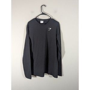 Gymshark EUC‎ Black Long Sleeve Essential Athletic Shirt Men Size S